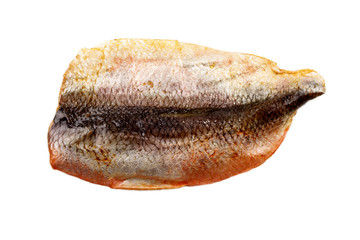 smoked scottish kipper with skin side