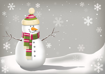 Happy Snowman Background