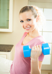 woman in sportswear, doing fitness exercise