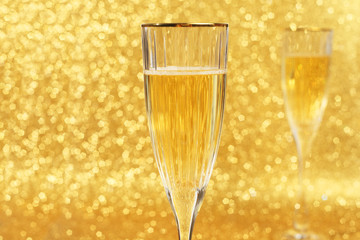 Glasses of champagne