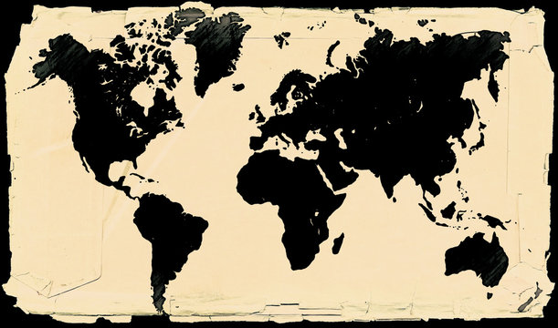Fototapeta World map