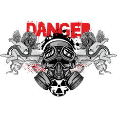 Fototapeta premium grunge skull coat of arms 