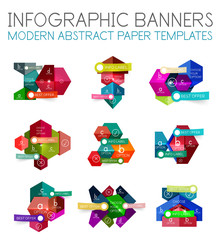 Fototapeta premium Geometric business infographics templates