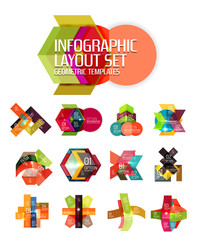 Abstract background, geometric infographic option templates