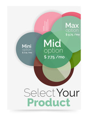 Business layout - select your product with sample options