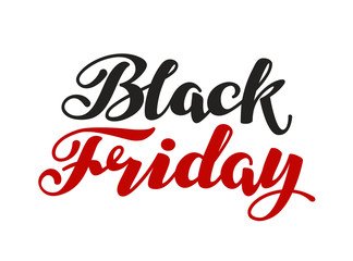Black Friday handmade lettering. Sale vector illustration