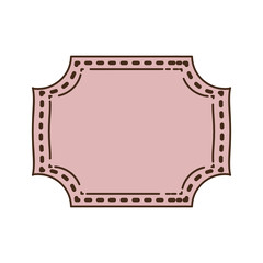 vintage frame icon with rectangular shape vector illustration