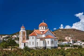 Orthodox church in greek town, Crete.