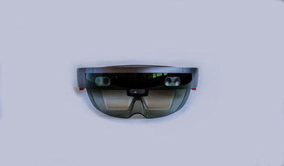 virtual reality glasses isolated on white background  