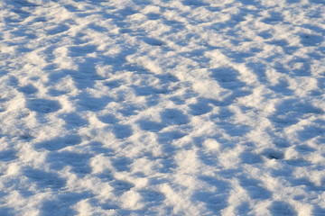 background of fresh snow