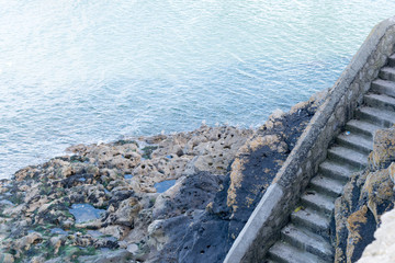 Steps by the sea