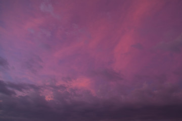 Pink clouds - sky Fiji