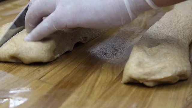 divide the dough into pieces