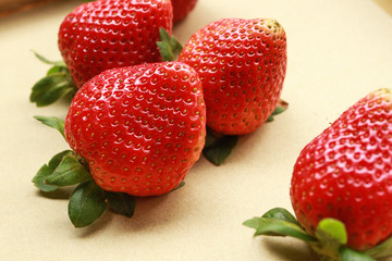 The fresh strawberry