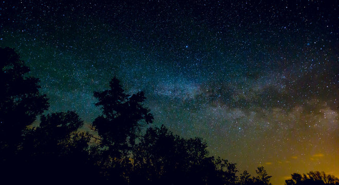 View on Milky Way Galaxy on nigh sky