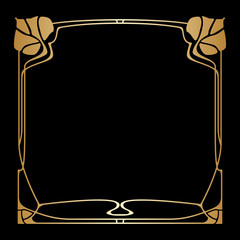 Vector art deco frame.