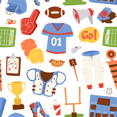 American football pattern vector illustration