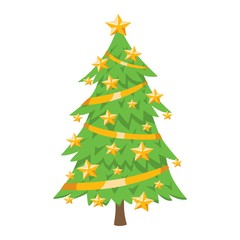 Christmas tree vector.
