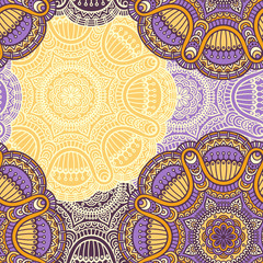 Ethnic floral seamless pattern