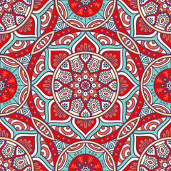 Ethnic floral seamless pattern
