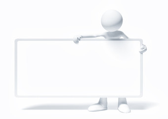 white blank board  -  3D business background