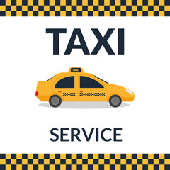 Vector illustration. Icon car taxi service. Design for business cards, web banner, booklet, flyer.