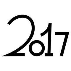 Happy new year 2017 text design