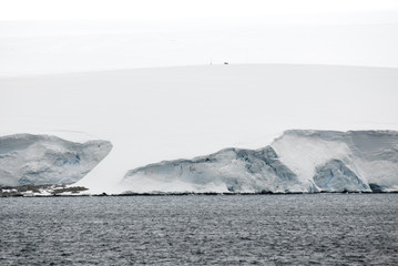 Antarctica in a cloudy day