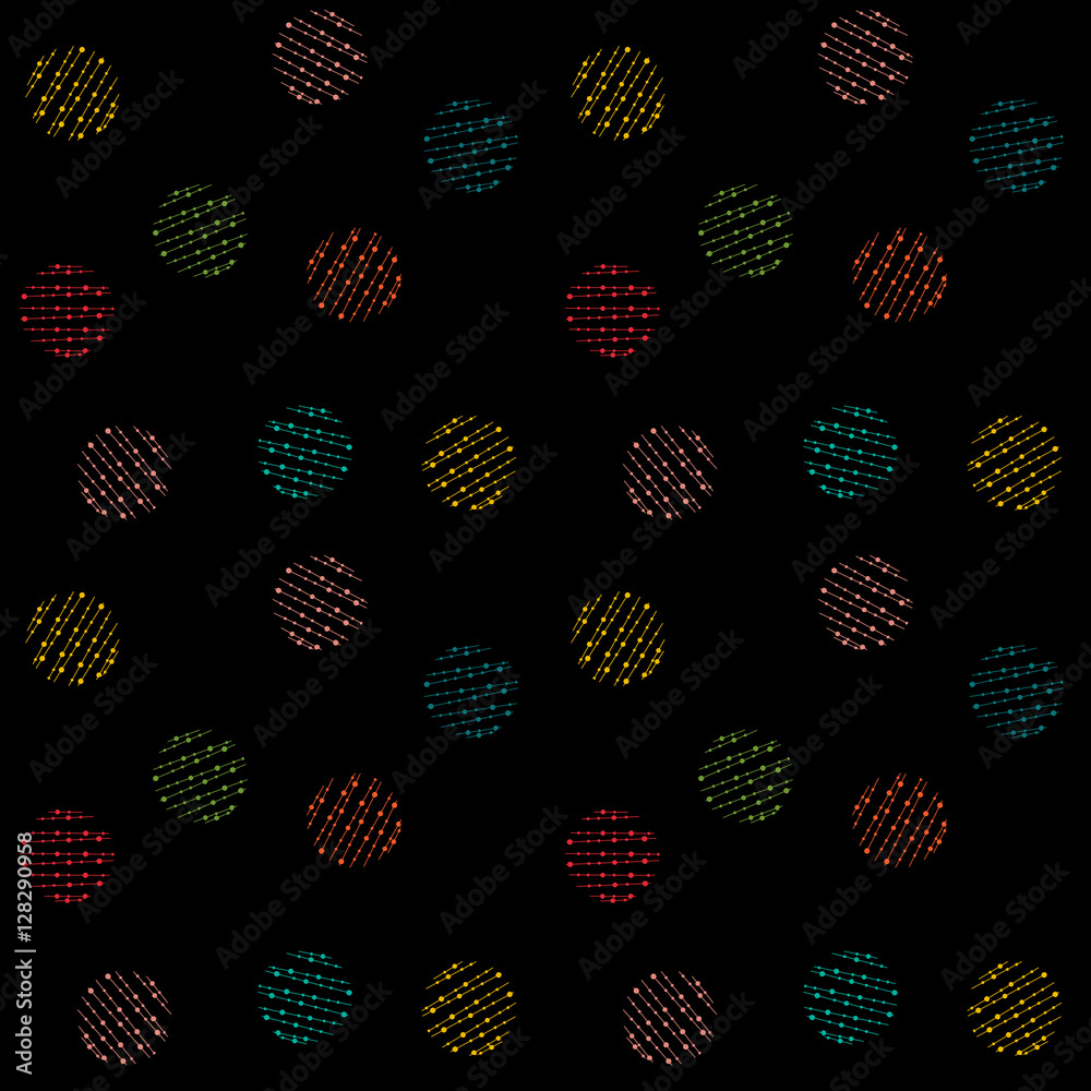 Poster Seamless pattern with colorful circles.
