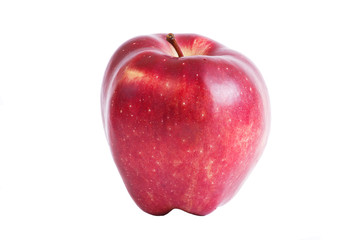 Fresh red apple isolated on white. With clipping path
