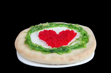 Sandwich on a black background