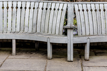Old vintage bench in garden