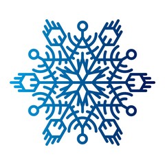 Snowflake icon vector.