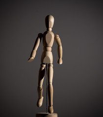 The wooden figure of a man