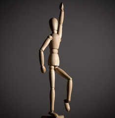 The wooden figure of a man