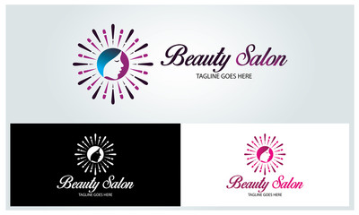 Beauty salon logo design template ,Beauty spa logo design concept ,Vector illustration