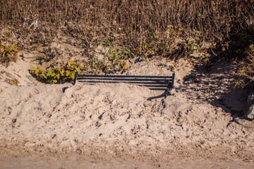 Buried bench