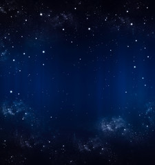 Fototapeta na wymiar Starry sky, blue background