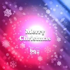 Abstract background snowflakes Merry Christmas