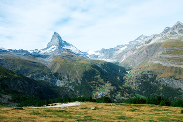 Matterhorn mountain Zermatt Switzerland in Summer season