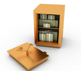 crack a safe with money