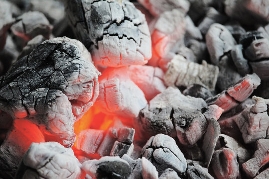 Burning wood as background