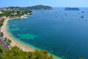 Villefranche-sur-Mer coast in French Riviera.