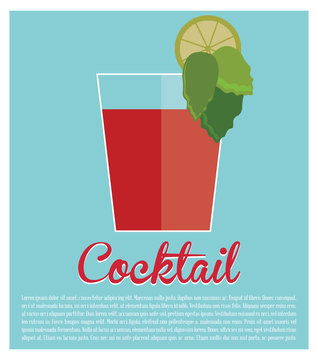 cocktail bloddy mary traditional icon vector illustration eps 10