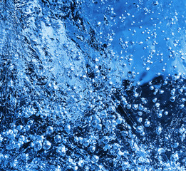 Ice texture with frozen bubbles