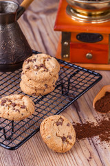 coffee with cookies and chocolate