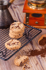 coffee with cookies and chocolate
