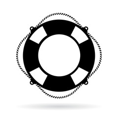 Fototapeta na wymiar Life ring vector icon