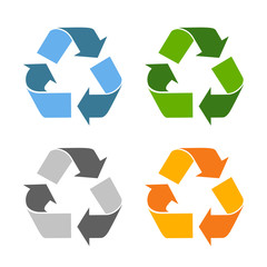 Obraz premium Recycled eco vector icon
