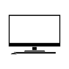 silhouette screen computer wireless device vector illustration eps 10